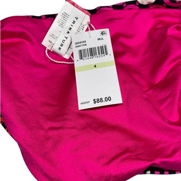 NWT! Trina Turk Women's Echo Chain Halter Tankini Top & Bottoms - Size 4 - Picture 14 of 15